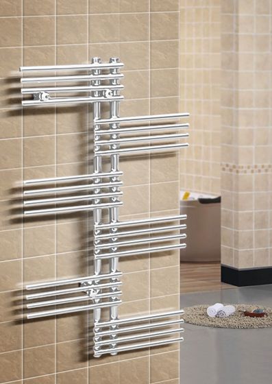 Brigantina R -электрический дизайн полотенцесушитель с перекладинами внахлест