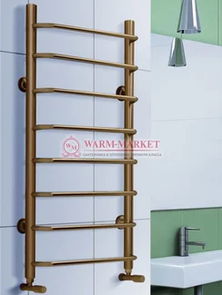 Полотенцесушитель Warmer N Standart 400х800 - 8 равноудаленных перекладин, античная бронза