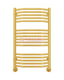 Виктория П16 - водяной полотенцесушитель, нижнее подключение, цвет золото