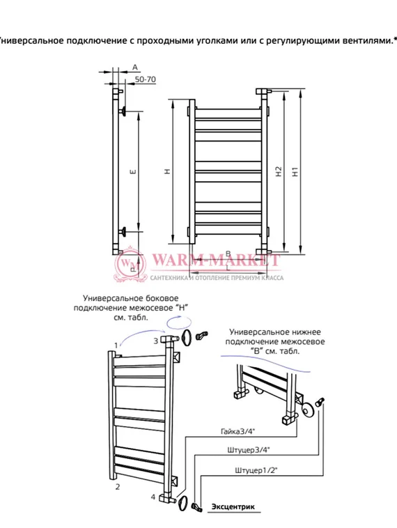 Полотенцесушитель ArtofSpace Simplex