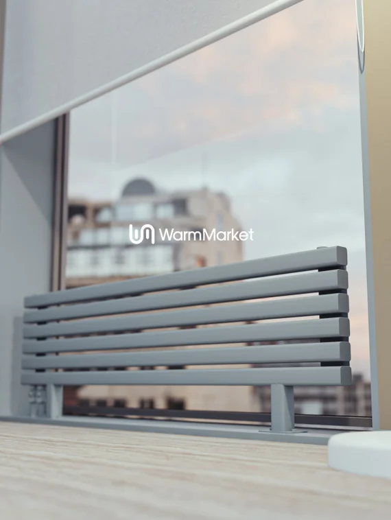 Bareng Tipe ZN 800 - напольный трубчатый радиатор шириной 800 мм, нижнее левое подключение