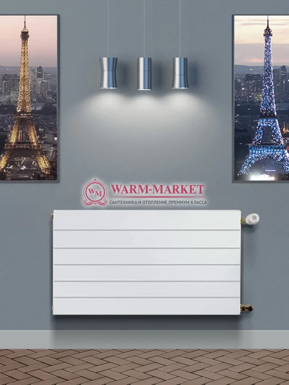 Ramo Compact RС 11, высотой 500 мм - панельный радиатор c горизонтальными бороздками белый