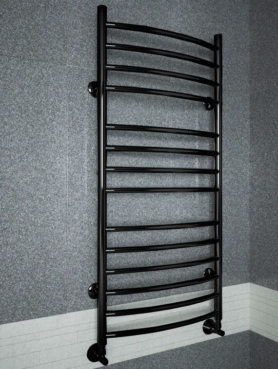 Classic Lux Black - черный полотенцесушитель слегка выгнутый вперед