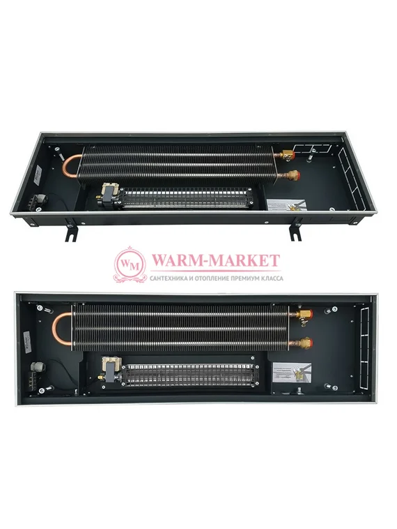 Внутрипольный конвектор Techno Vent KVZV, высота 85 мм., ширина 250 мм., без решетки