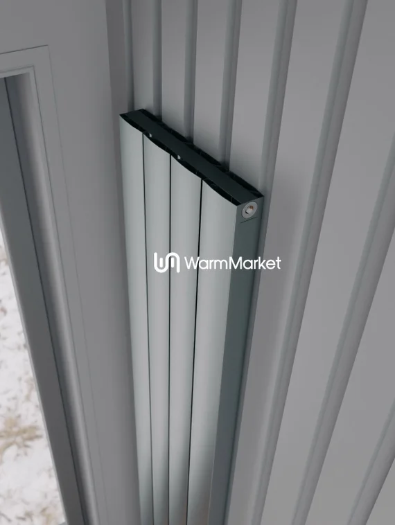 Вертикальный электрический алюминиевый радиатор Axxinot Barkas VE 1000 высотой 1030 мм