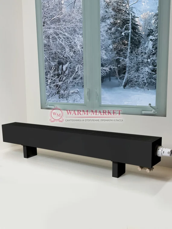 Напольный конвектор KZTO Radiator Элегант мини 80х130  ral 9005