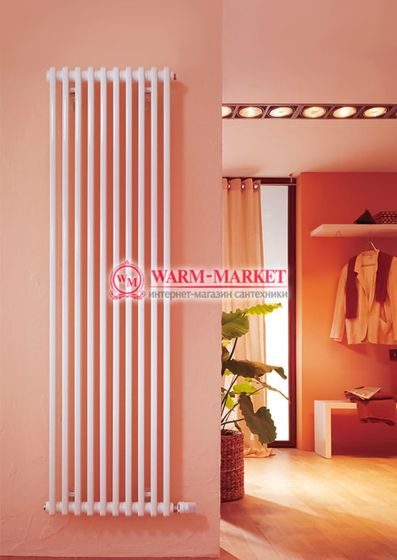 Вертикальный трубчатый радиатор Dia Norm 2180 двухтрубный, нижнее правое/левое подключение