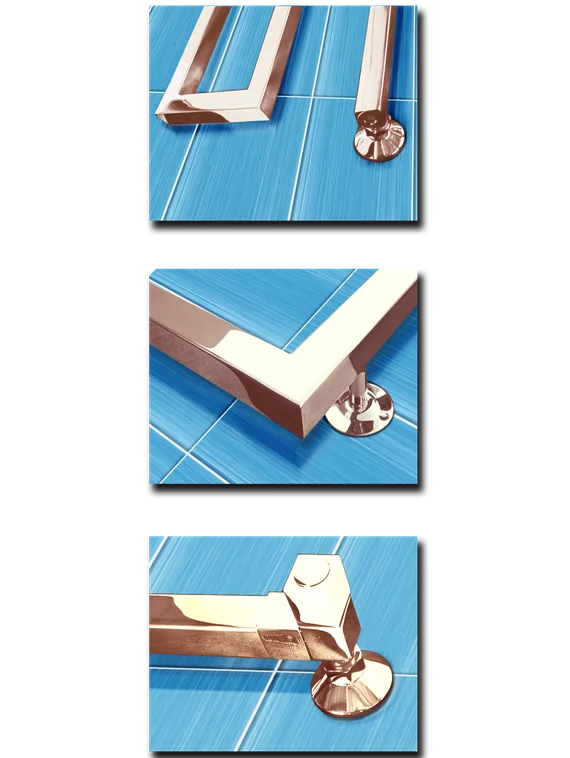 Ultra -дизайн полотенцесушитель с боковым подключением из квадратного профиля