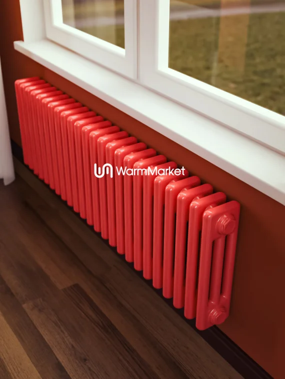Bareng Softy 3020 - трехтрубный трубчатый радиатор высотой 200 мм, нижнее подключение