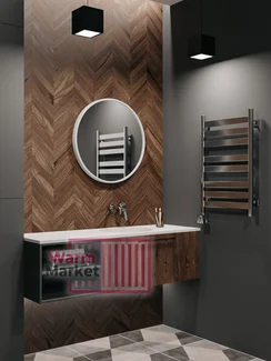 Axxinot V 50 E - электрический  дизайн полотенцесушитель с квадратным и прямоугольным профилем из нержавеющей стали