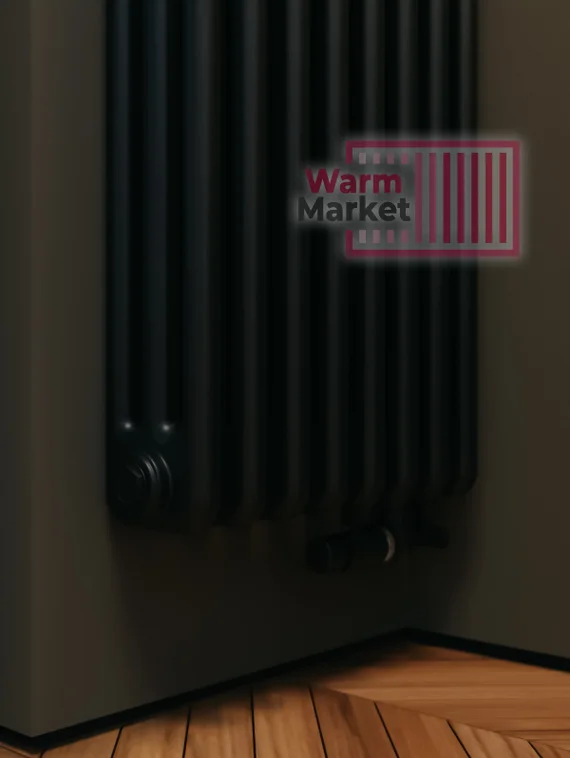 Rifar Tubog 3150 - трехтрубный трубчатый радиатор, нижнее подключение с термостатическим клапаном