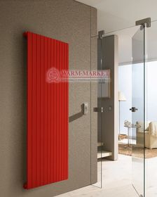 Solo V 1 1750 - вертикальный трубчатый радиатор из прямоугольного профиля однотрубный красного цвета