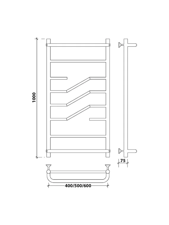 Водяной полотенцесушитель Secado Риволи СП из нержавеющей стали