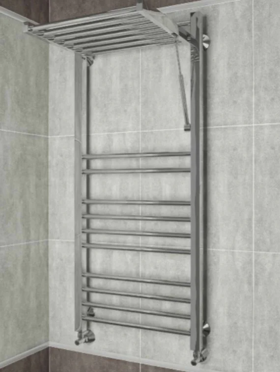 Valensia E - электрический полотенцесушитель с откидной полкой.