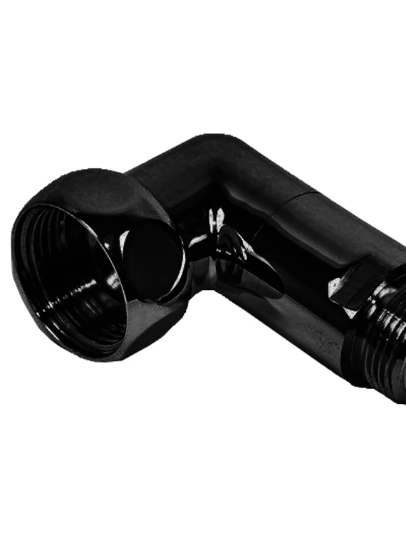 Переходник угловой черный  для подключения полотенцесушителя 1 американка.