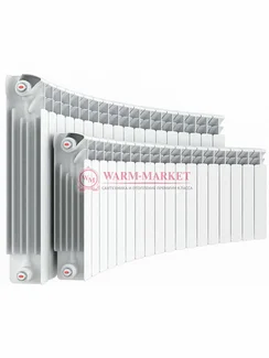 Rifar Base Flex 500 - биметаллический радиусный радиатор с боковым подключением