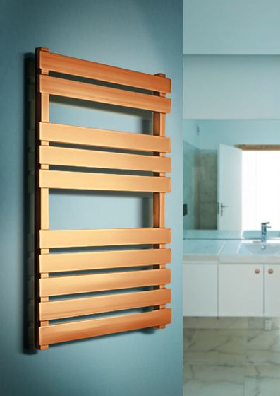 Dzhulia - дизайн полотенцесушитель с прямоугольным профилем бронза