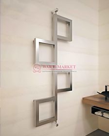 Дизайнерский полотенцесушитель из матовой полированной нержавеющей стали Flap Carisa