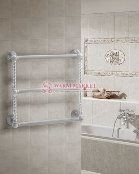 Полотенцесушитель Warmer Vintage в ретро стиле 500х500 мм, 3 перекладины