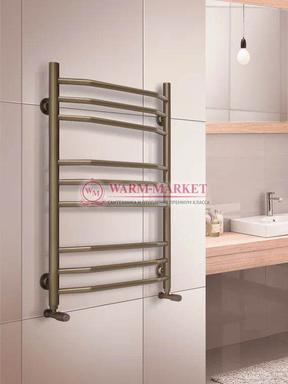 Warmer N Victoria 500х700-9 перекладин полотенцесушитель  c нижним подключением античная бронза
