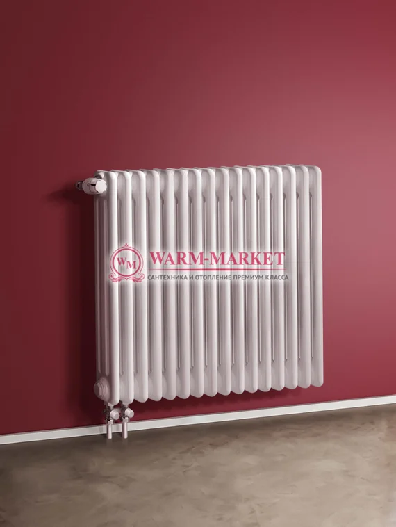 Трубчатый радиатор Dia Norm 3057-16 секций, трехтрубный с нижним правым/левым подключением с вентилем.