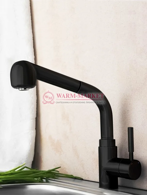 Смеситель для кухни черный Main 4166-Bl