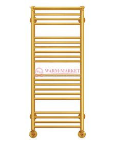 Аврора П20-2 - водяной полотенцесушитель с полкой, нижнее подключение, цвет золото