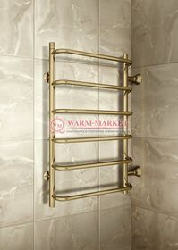 Полотенцесушитель Warmer B Standart 600х400х500 - 6 перекладин  с боковым подключением, античная бронза