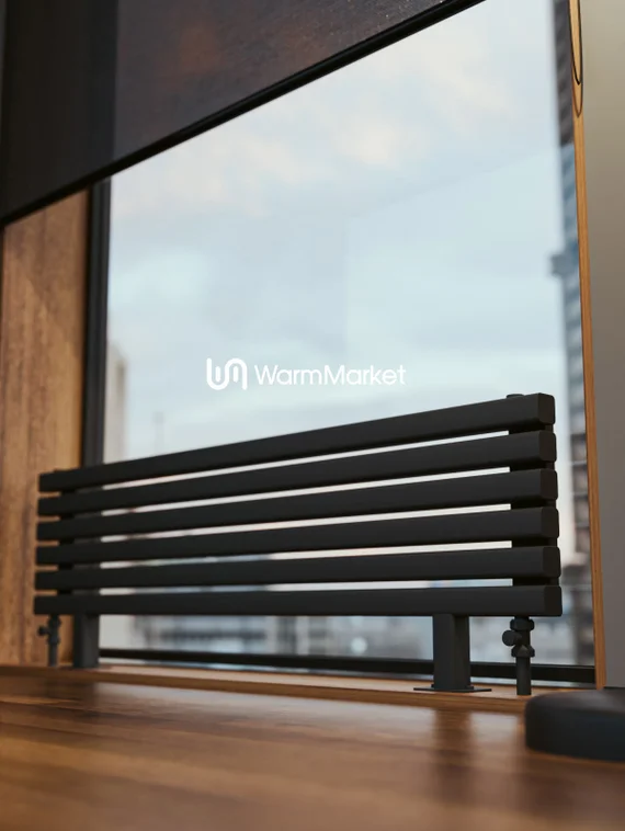 Bareng Tipe ZN 2250 - напольный трубчатый радиатор шириной 2250 мм, нижнее разнесенное подключение