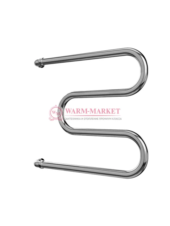 М-образный БШ - водяной полотенцесушитель, боковое подключение