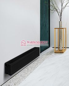 DiaNorm Ventil Compact CV33 , высотой 200 мм - панельный радиатор с нижним/боковым подключением черного цвета