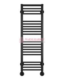 Аврора П20-1- водяной полотенцесушитель с двумя полками, нижнее подключение, черный
