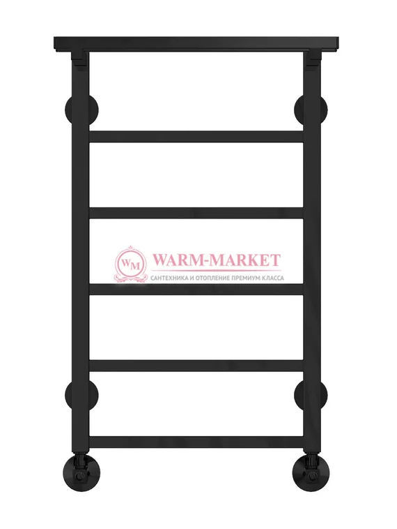 Контур П6-2 - электрический полотенцесушитель с полкой, черный