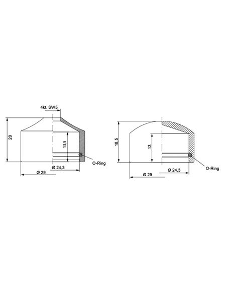 Набор Hummel - воздухоотводчик (кран Маевского), заглушка с декоративными колпачками Design 1/2&quot;