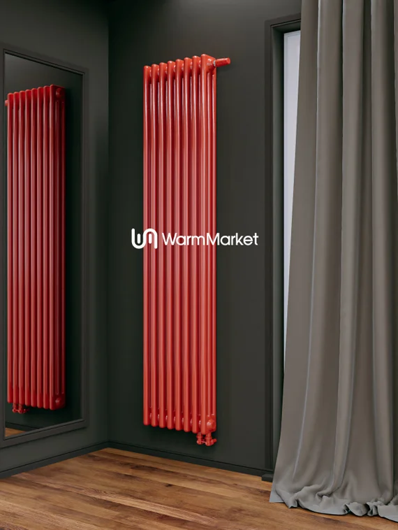 Bareng Softy 3110 - трехтрубный трубчатый радиатор высотой 1100 мм, нижнее подключение с термостатикой