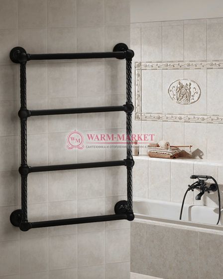 Полотенцесушитель Warmer Vintage в ретро стиле 700х500 мм, 4 перекладины