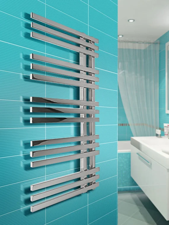 Marsel - дизайн полотенцесушитель в форме гребня с квадратным профилем хром