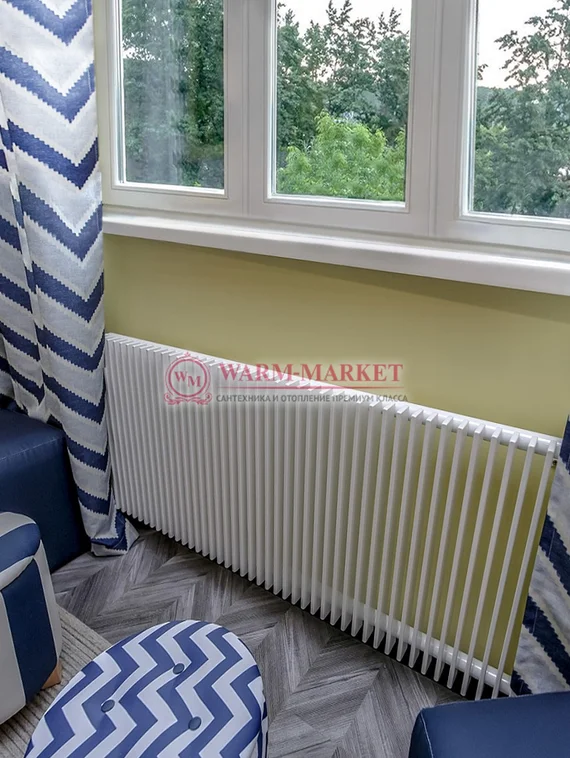 Вертикальный трубчатый радиатор KZTO Paralleli v1 334 шаг 25