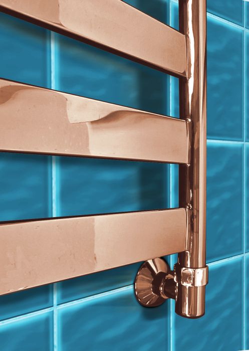 Napoli Bronze  - бронзовый дизайн полотенцесушитель с широким профилем прямоугольного сечения | Фото 2