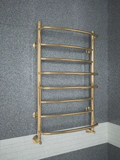 Euromix Bronze - бронзовый полотенцесушитель c чередующимися прямыми и выпуклыми перекладинами