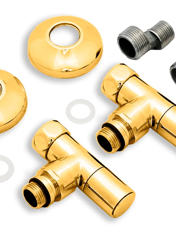 Вентиль золото округлый регулировочный прямой