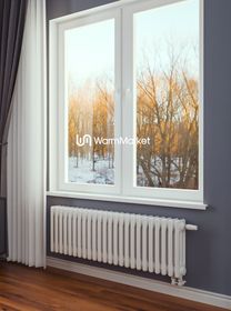 Bareng Softy 3040 - трехтрубный трубчатый радиатор высотой 400 мм, нижнее подключение с термостатикой