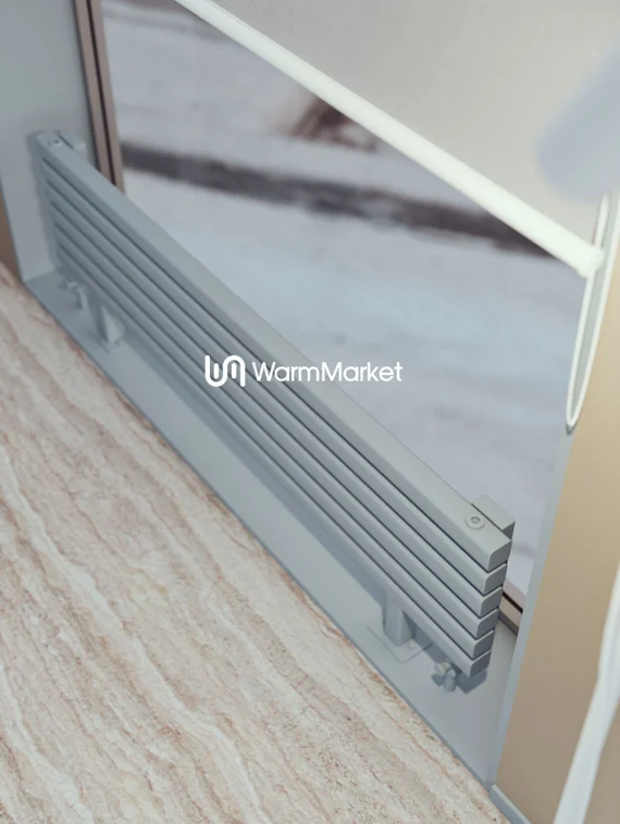 Bareng Tipe ZN 1250 - напольный трубчатый радиатор шириной 1250 мм, нижнее разнесенное подключение