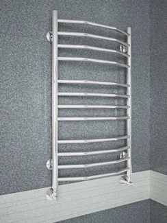 Victoria White - белый полотенцесушитель c перекладинами в форме трапеции.