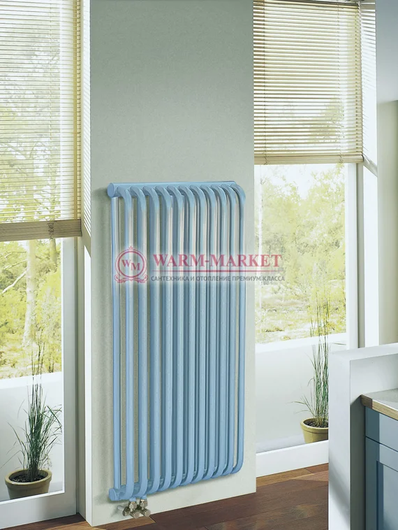 Вертикальный трубчатый радиатор KZTO RS‌K-1 высотой 1540 мм