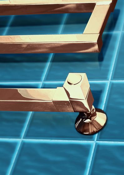 Optima Bronze  - бронзовый дизайн полотенцесушитель с боковым подключением квадратный профиль