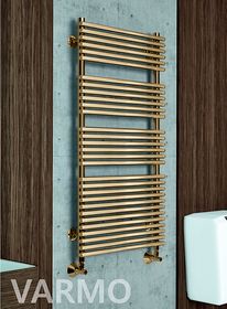 Varmo Bronze  - бронзовый  полотенцесушитель с перекладинами внахлест.