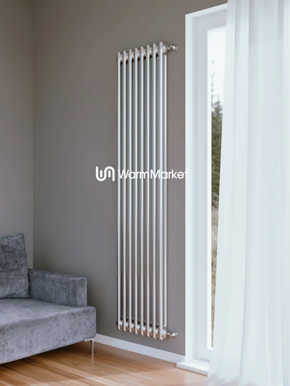 Axxinot Sentir Chrome 2180 - вертикальный трубчатый радиатор высотой 1800 мм, боковое подключение N12