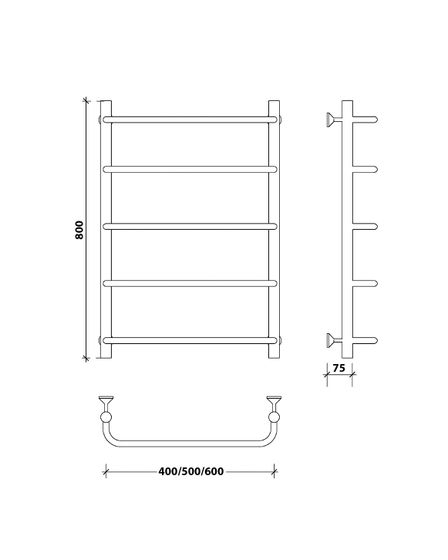 Водяной полотенцесушитель Secado Мерида 1 из нержавеющей стали