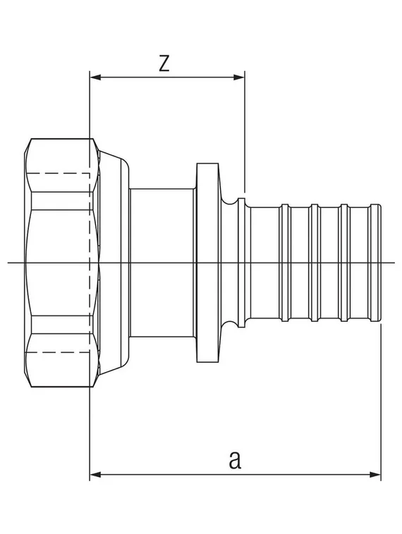 Переходник с накидной гайкой REHAU 16-G 1/2 RX